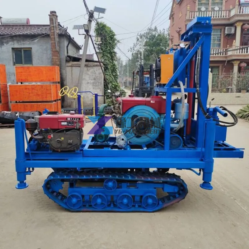 Hot Sale Wheel Diesel 100 Meter Small Portable Water Well Drilling Rig for Sale