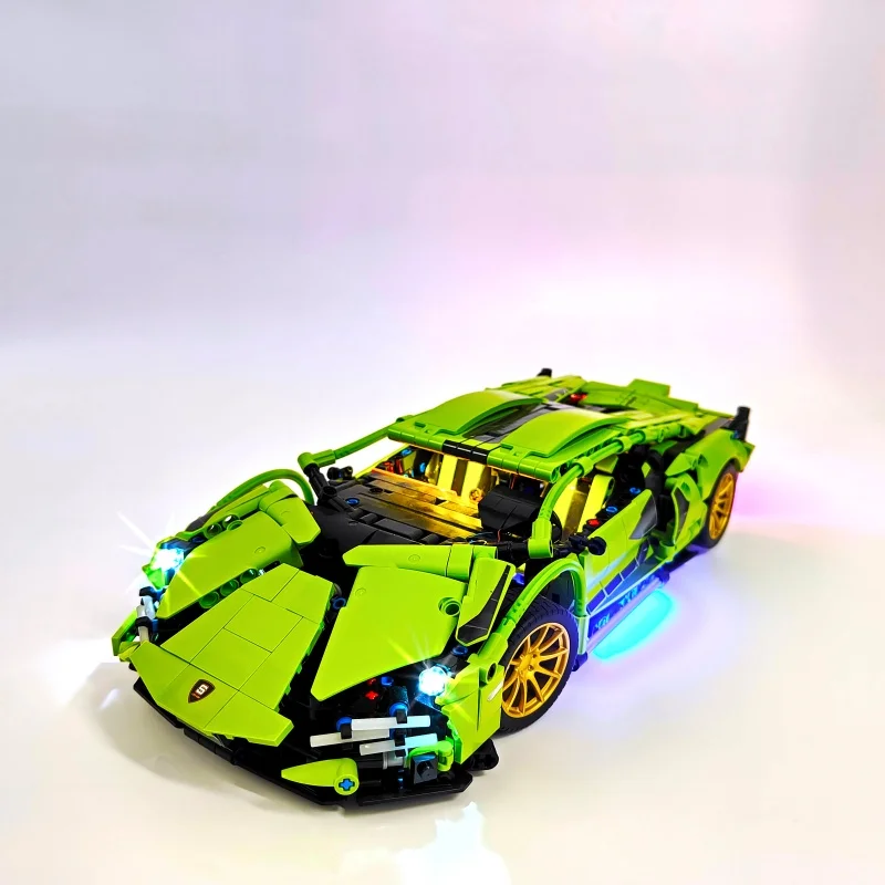 

Remote Control LED Light Set for 8600 Green Supercar Model Creative Modified Lighting Accessories (Building Blocks Not Included)