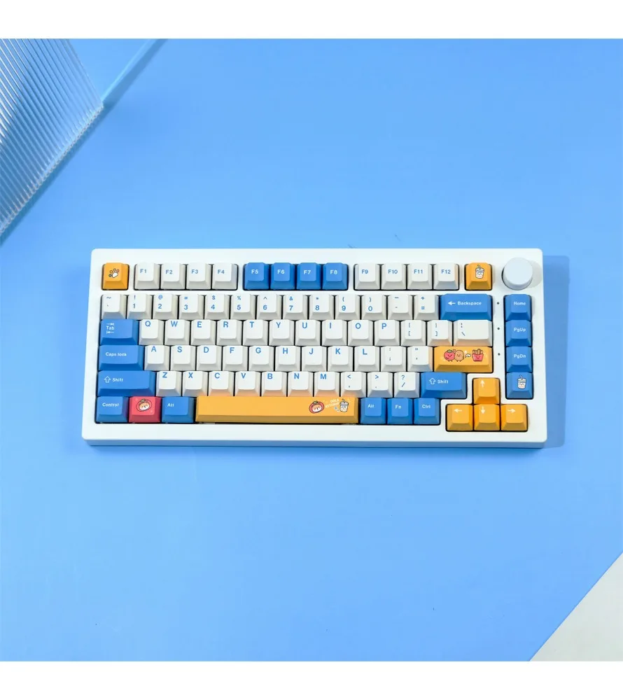

French fries dog cute keycap PBT original highly sublimated mechanical keyboard suitable for customization