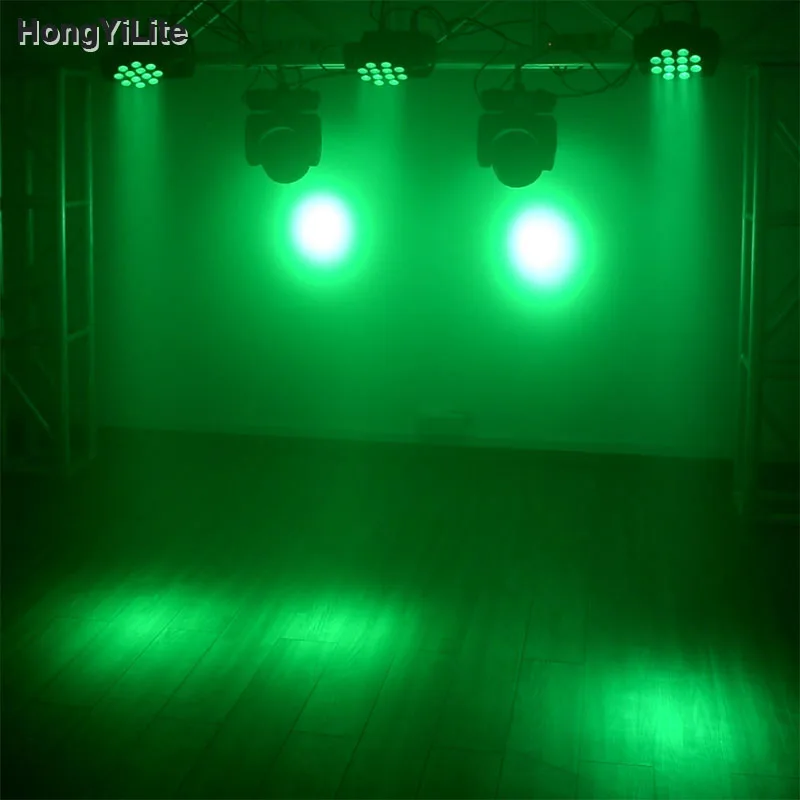 HongYiLite 12x12W RGBW Moving Head Beam Light DJ Stage Light With DMX512 Control For Disco Concert Events DJ Party Lights
