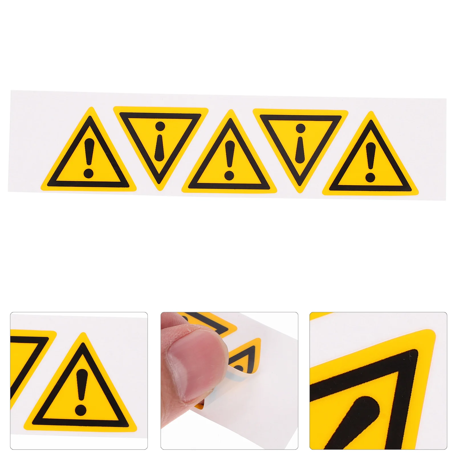 5 Pcs Sticker Danger Exclamation Mark Car Stickers Warning Self Adhesive Safety Triangle Signs Pp Synthetic Paper Fence Caution