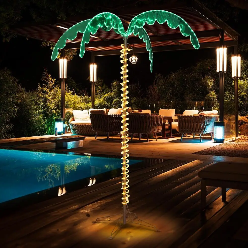 

Lighted Artificial Palm Tree with LED Lights-Ideal Perfect for Outdoor Use,Bars,Patios,Offices,Beaches,Yards Pool, Cruise Party