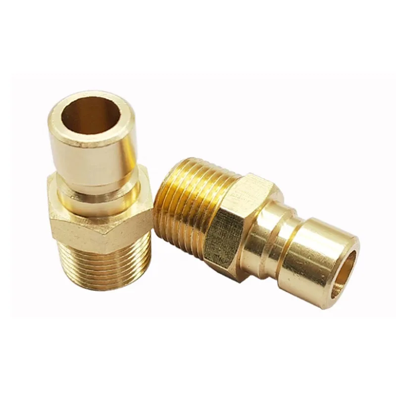 2PCS N6 N9 N16 BSPT Male Brass Quick Plug Injection Mold Cooling Water Nozzle Connector Fitting