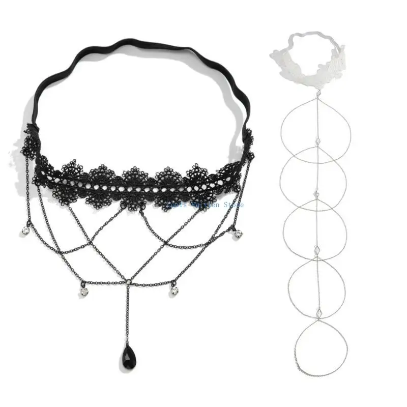 L5yb tendência corrente renda coxa decoração artesanal contas corrente borlas perna para festivais música e eventos