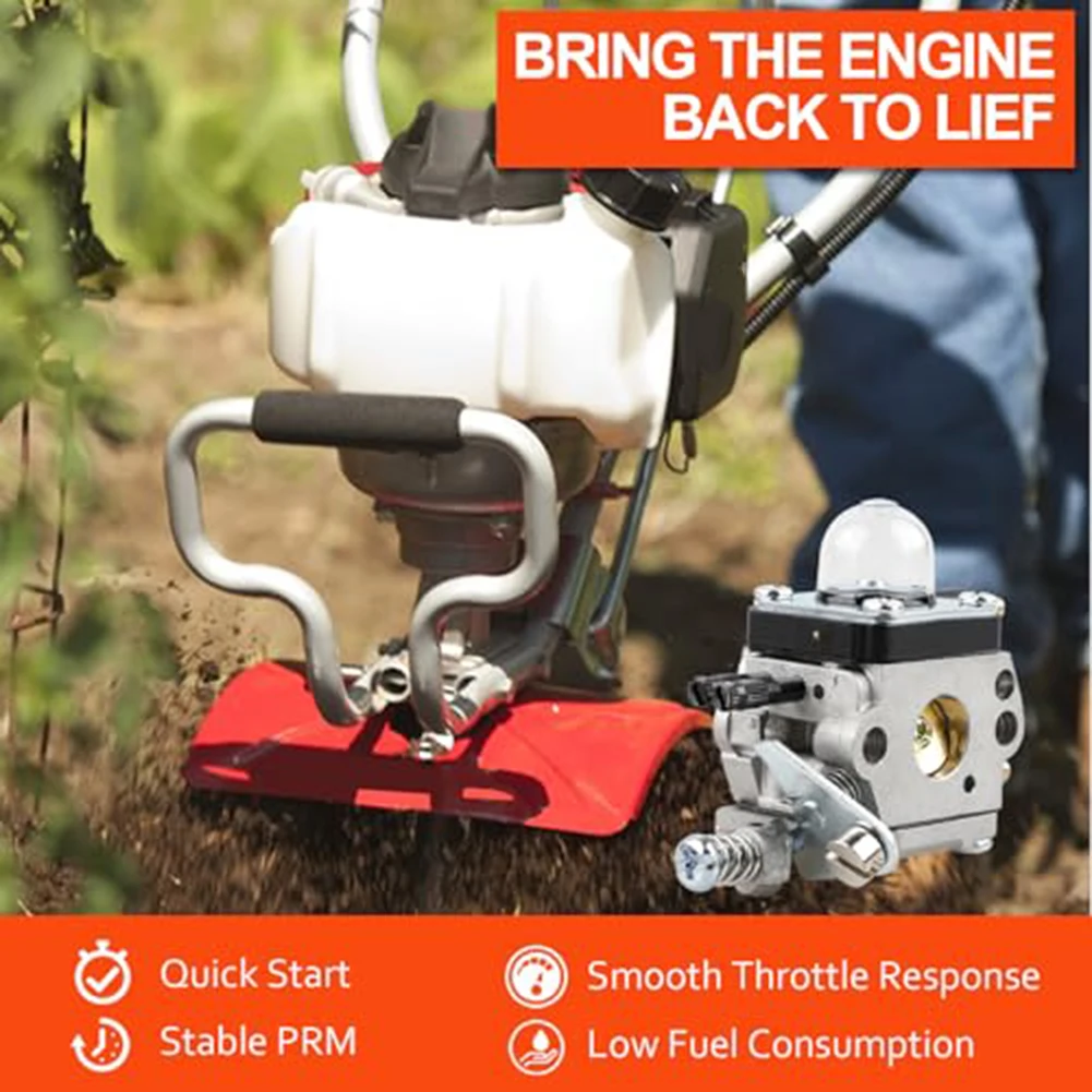 Carburetor Kit for Mantis Tiller 7200 Through 7290 Designed for Accurate Main Jet and Pilot Jet Sizing per Engine Requirements