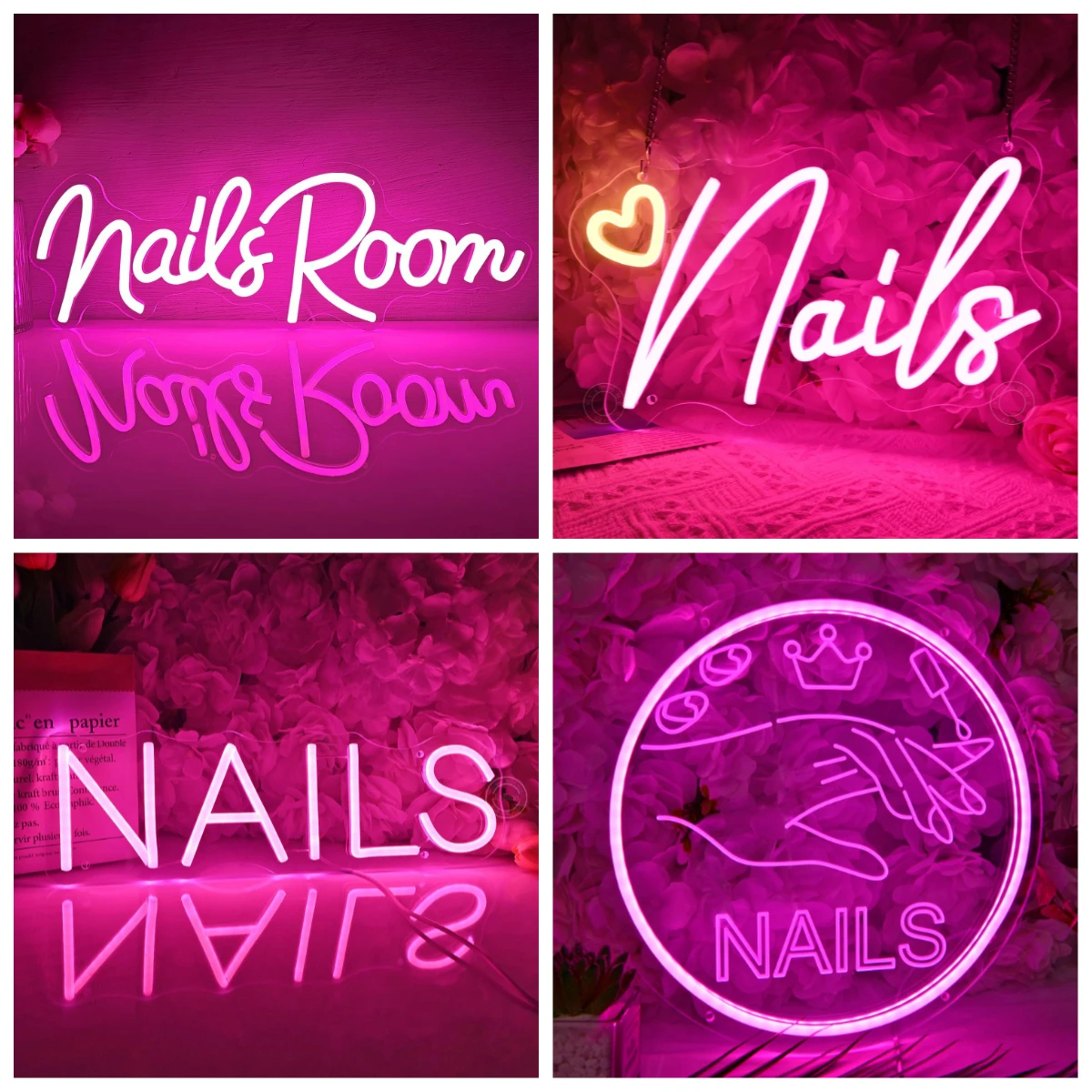 

Nails Salon Room Neon Sign Dimmable LED Light for Nail Salon Spa Studio Nails Tech Beauty Business Shop Wall Art Decor Gifts
