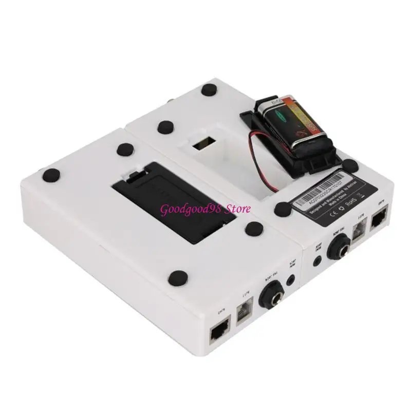 CT8 Professional Audiotory Cable Tester Precise Line Testing for RJ45 TRS Networking Cable Tester Multiple Purpose W8EC