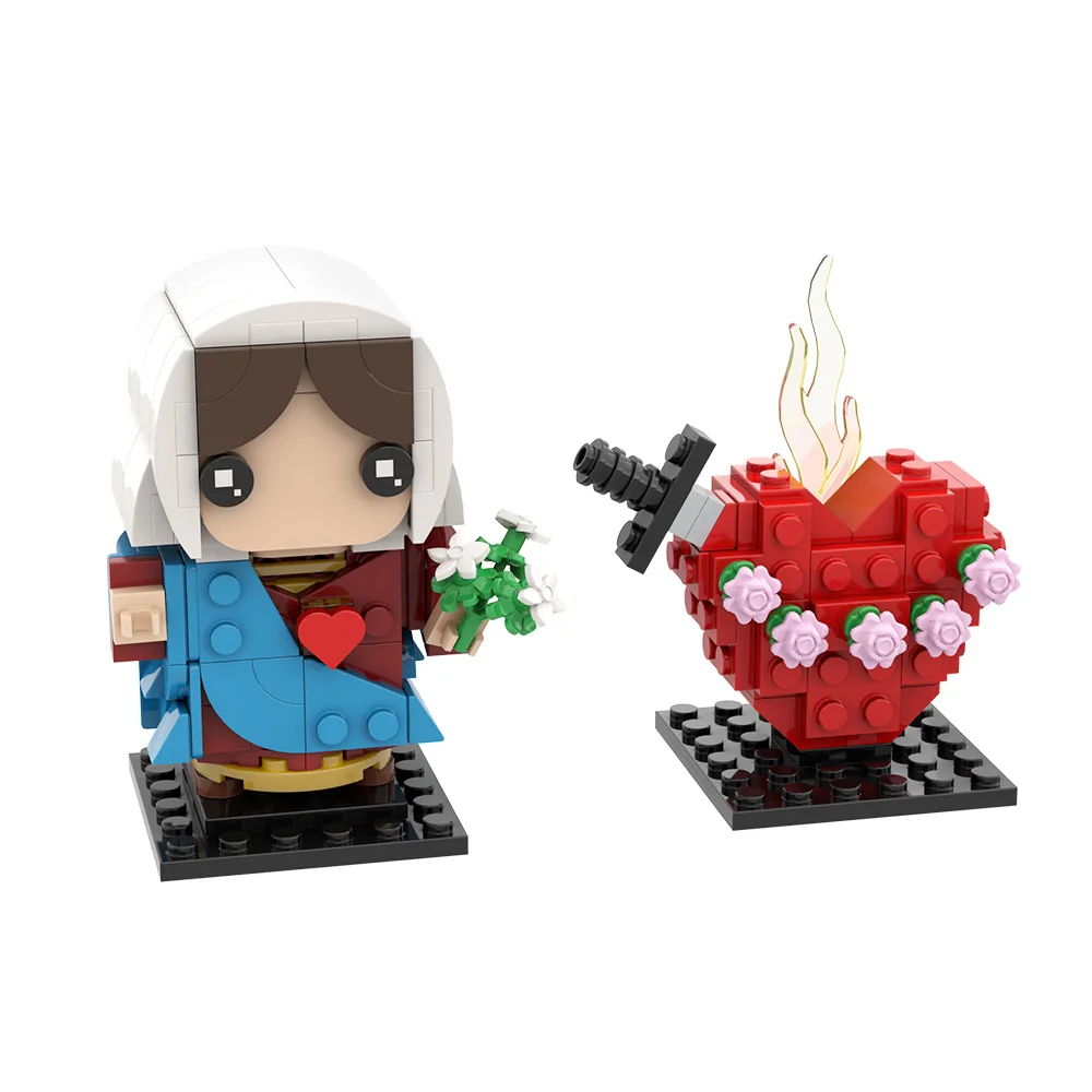 Gobricks MOC Jungfrau Maria Brickheadz Bausteine Modell Christentum Jesus Mutter Figur Ziegel Spielzeug Kinder Pädagogische Geschenke