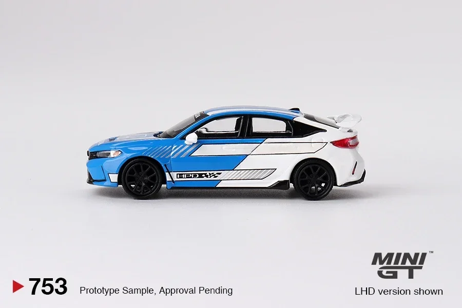 MINIGT 1:64 Civic Type R #3 2023 Pace Car Blue Diecast Model Car