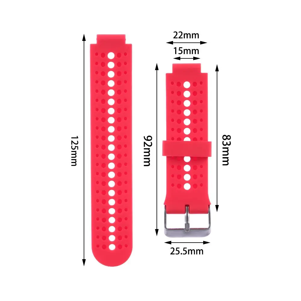 Silicone Watch Band Solid Color Wrist Strap Replacement For Garmin Forerunner 220/230/235/620/630/735