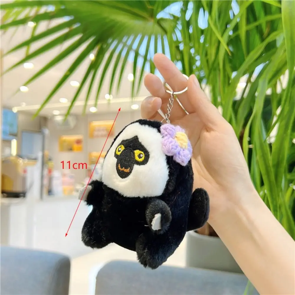 سلسلة مفاتيح قرد كرتونية إبداعية ، حلقات مفاتيح رائعة ، لعبة دمية ناعمة من القطيفة ، ديكور لطيف ، قلادة حقيبة ظهر