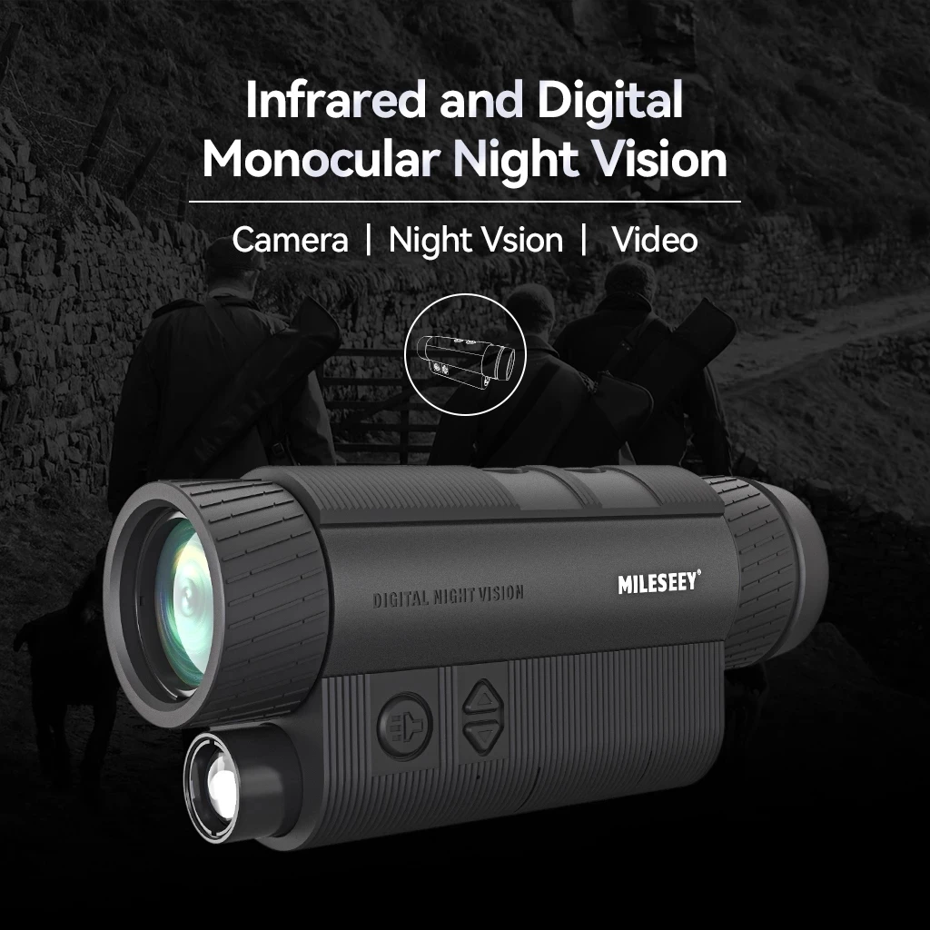 MiLESEEY HD Infrared Night Vision Device Dual Use Monocular Camera 8X Digital Zoom Telescope For Outdoor Travel Hunting Dropship