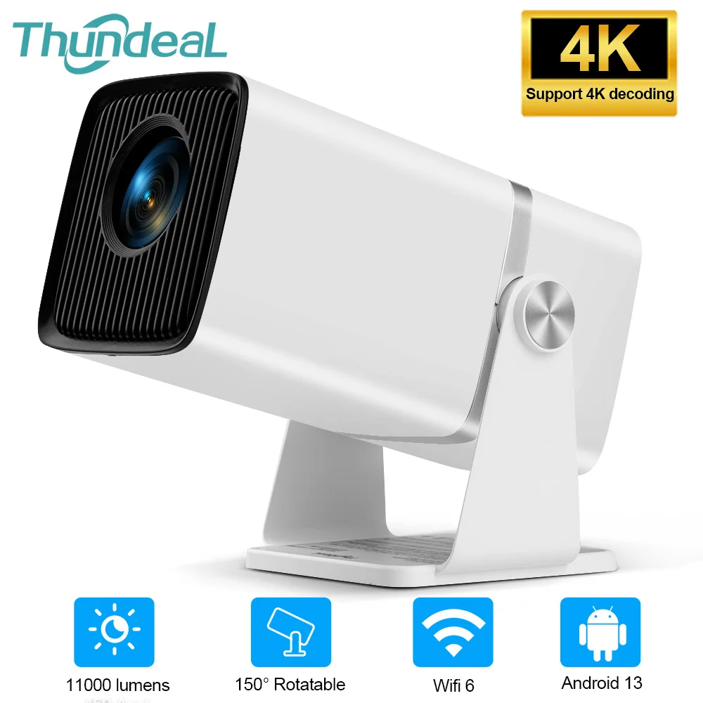 Мини-проектор ThundeaL TD80W, Full HD, 1080P, 4K, Android, Wi-Fi проектор для фильмов мини проектор проектор для дома телевизор