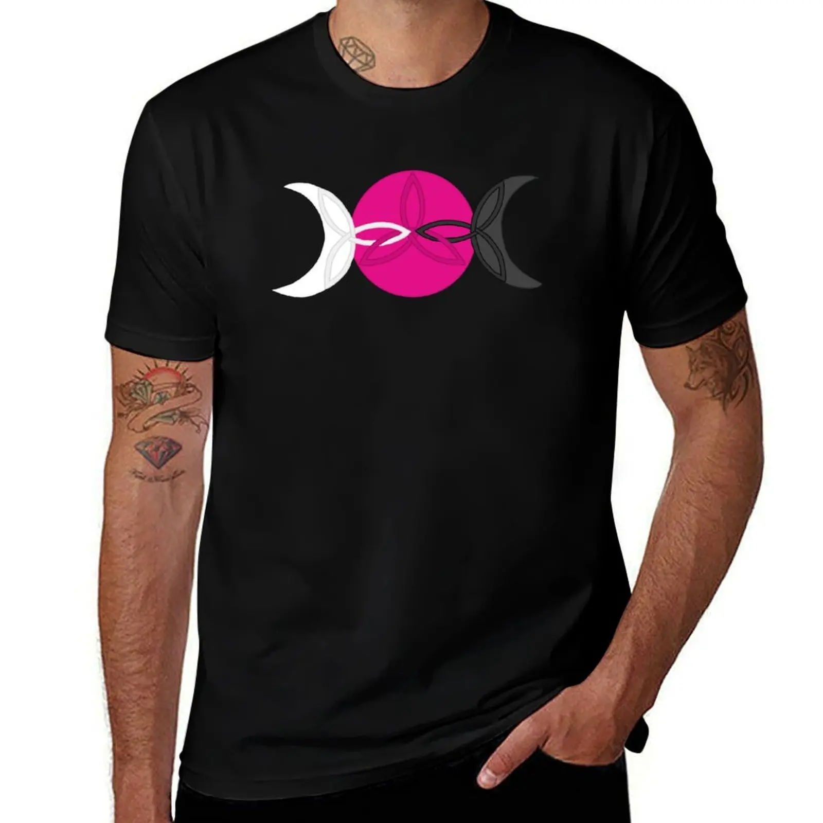 

Triple Moon Triple Triquetra T-Shirt man graphic t shirt man t shirt summer man t shirt graphic T-shirt