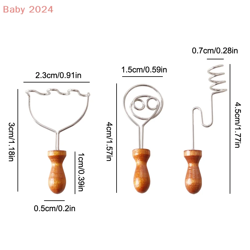 1/12 دمية أواني المطبخ الصغيرة أداة الطبخ خلاط العسل هراسة البطاطس عجّان لعبة اللعب