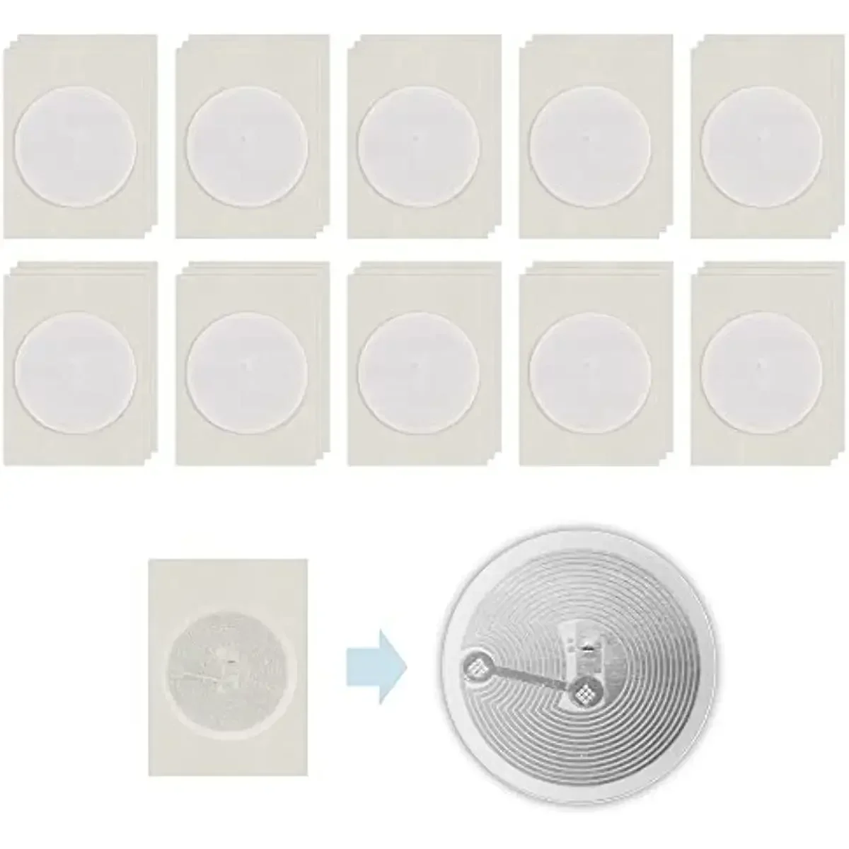 20/30/50/100PCS UID NFC Tag Adesivo RFID Cartão Magnético 13.56mhz 8kbit Memória 25mm, para M1 1k S50 Telefone Android