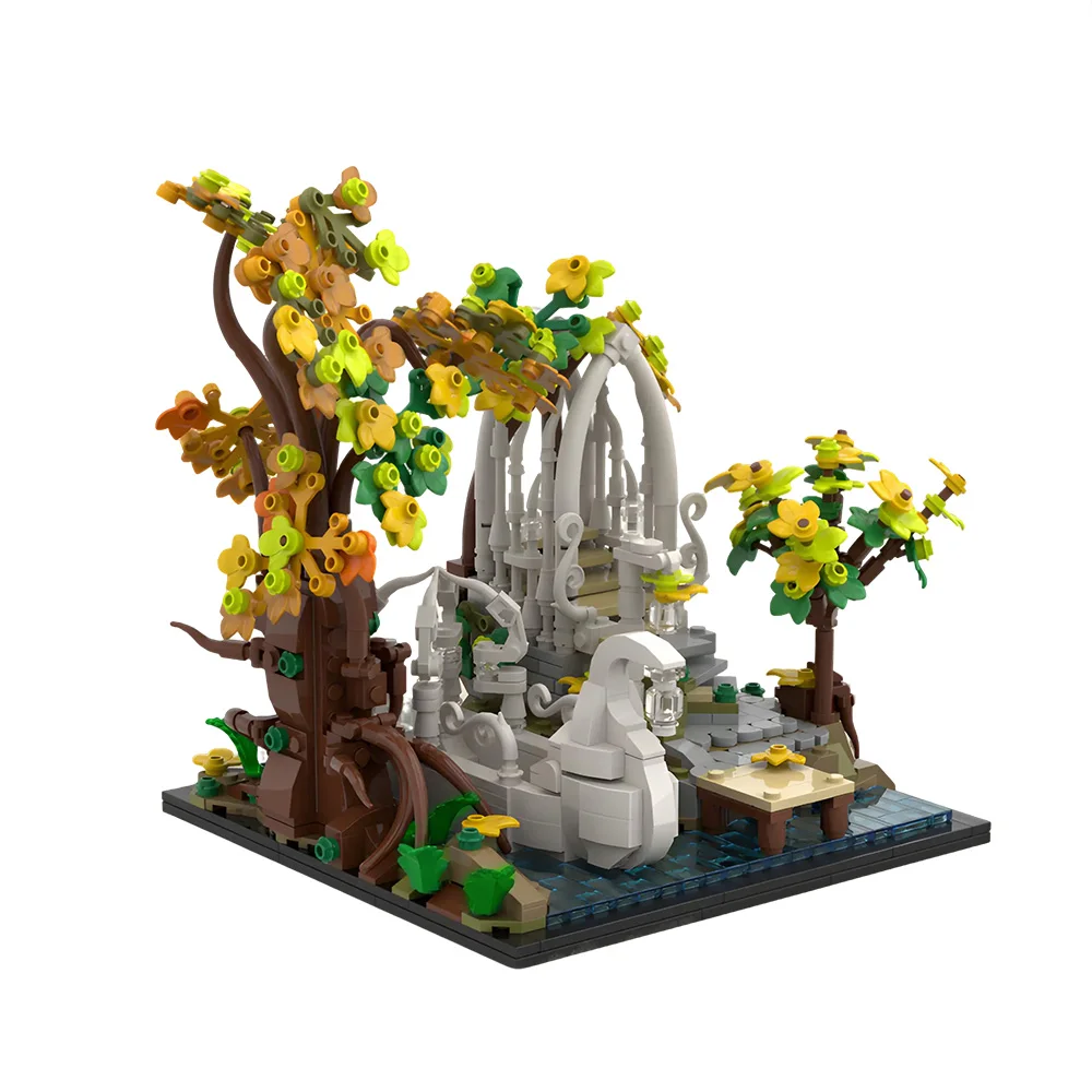 Gobricks MOC Lothlórien farewells Elvens realm series Building Blocks Model Gates of Moria Bricks diy Assembled Toy kids Gift