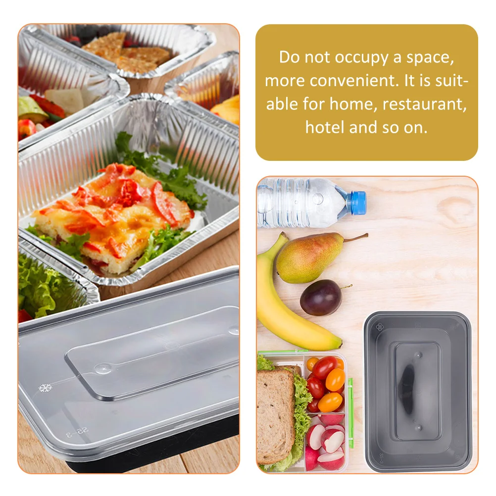 

50pcs Rectangular Food Boxes Disposable Takeout Containers Lidded Meal Prep Boxes For Snacks Fried Chicken Carryout Food Storage