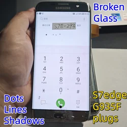 Repair Edge Screen Separete Glass Practice LCD For Samsung Galaxy S7 EDGE G935A G935S G935F Broken Glass Touch OK DOT + LINE