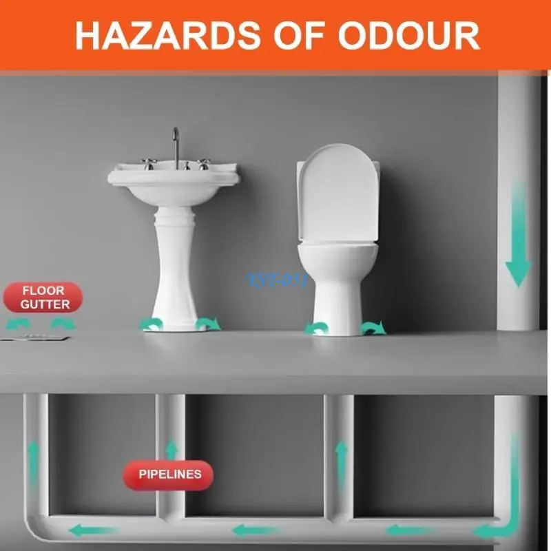 

E15A Multiple Use ABS Drain Seal Practical ABS Drain Cover Stops Upgrades Keepings Out Sewer Smells In Households Restaurants