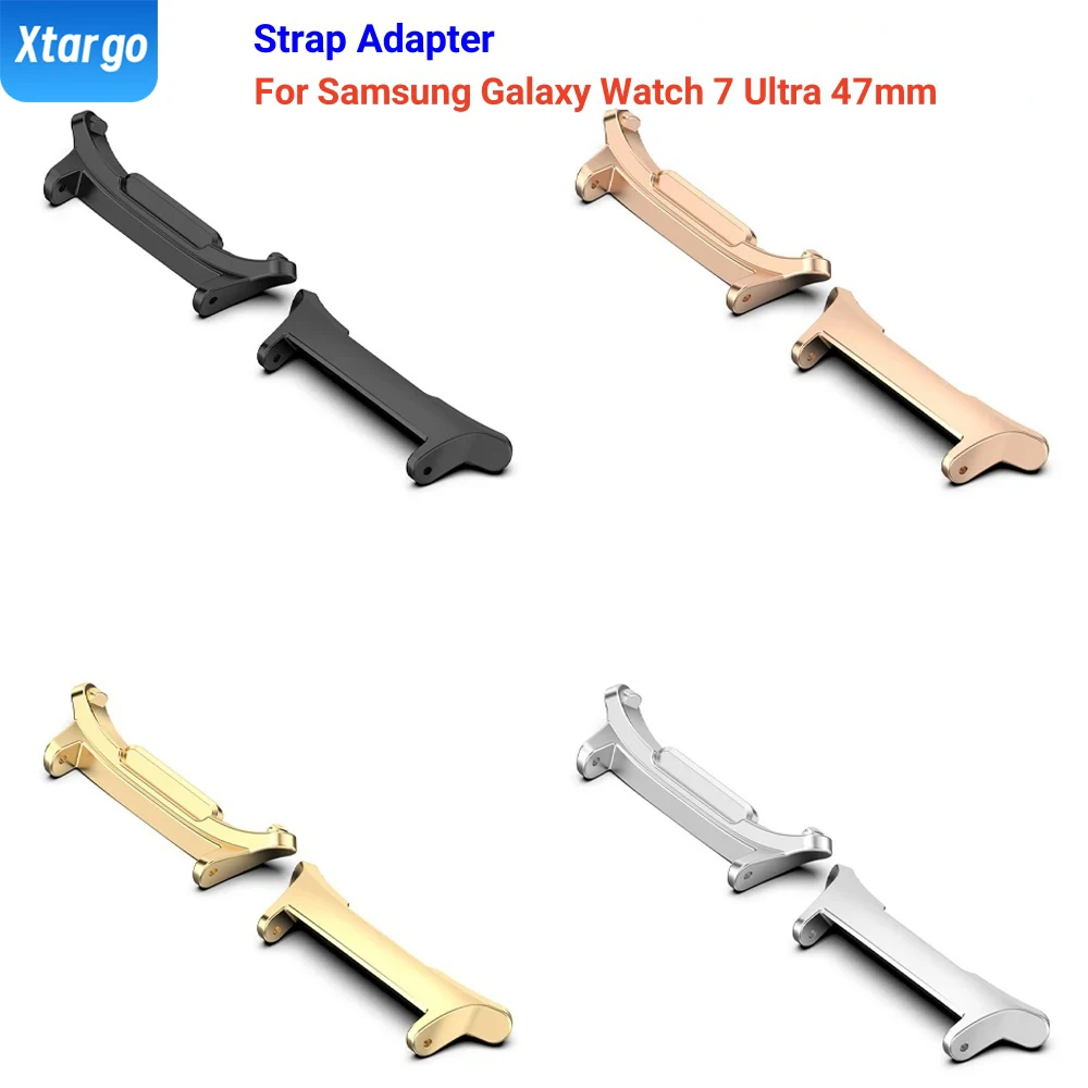 1 Pair Adapter For Samsung Galaxy Watch 7 Ultra 47mm Watchband Strap Connector Bracelet Stainless Steel Watch 7 Accessories