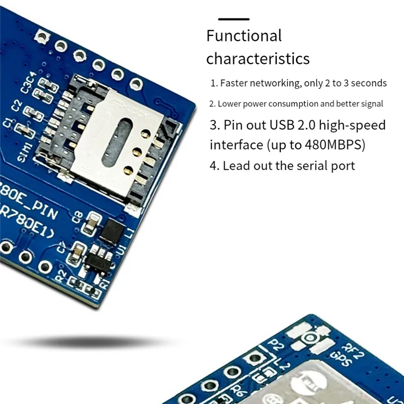 Modulo B03B-4G Luat Air780e Modulo Netcom completo Mini Iot Comunicazione seriale Trasmissione dati Modulo multifunzione DTU