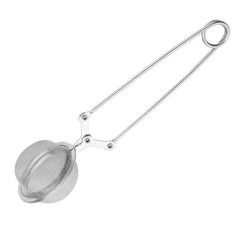 Stainless Steel Flour Sifter, Press-Type Sugar Shaker Tea Strainer Ball, Adjustable Handle for Baking Coffee Powder Sprinkling