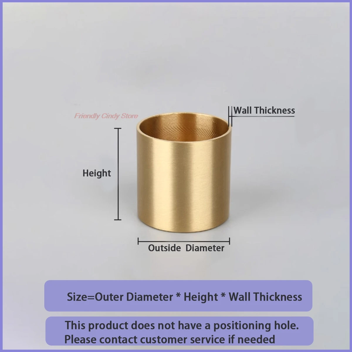 Brass Circular Sealed Bottom Protective Cap/Furniture/Chair/Sofa Metal Protective Cover