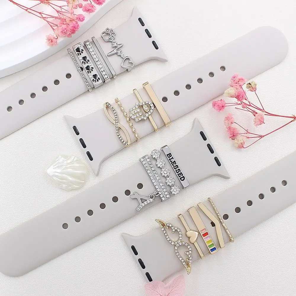 Armband Horlogeband Ornament Creatieve Diamant Broche Polsgordel Bedels Metalen Decoratieve Ring Riem Accessoires