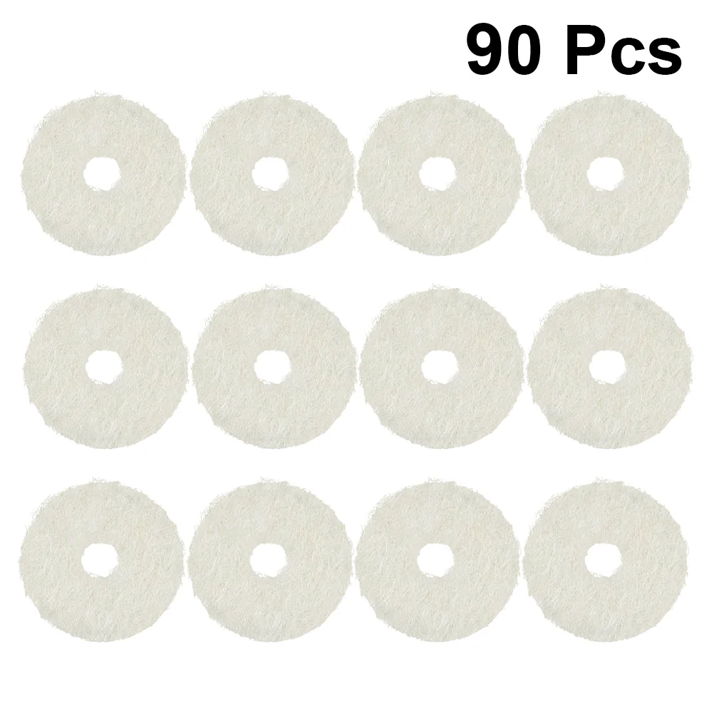 

90 Pcs Piano Wheels Tuner White Felt Bushing Keyboard Case Tuning Accessories Washer Small Ring Wool Adjust