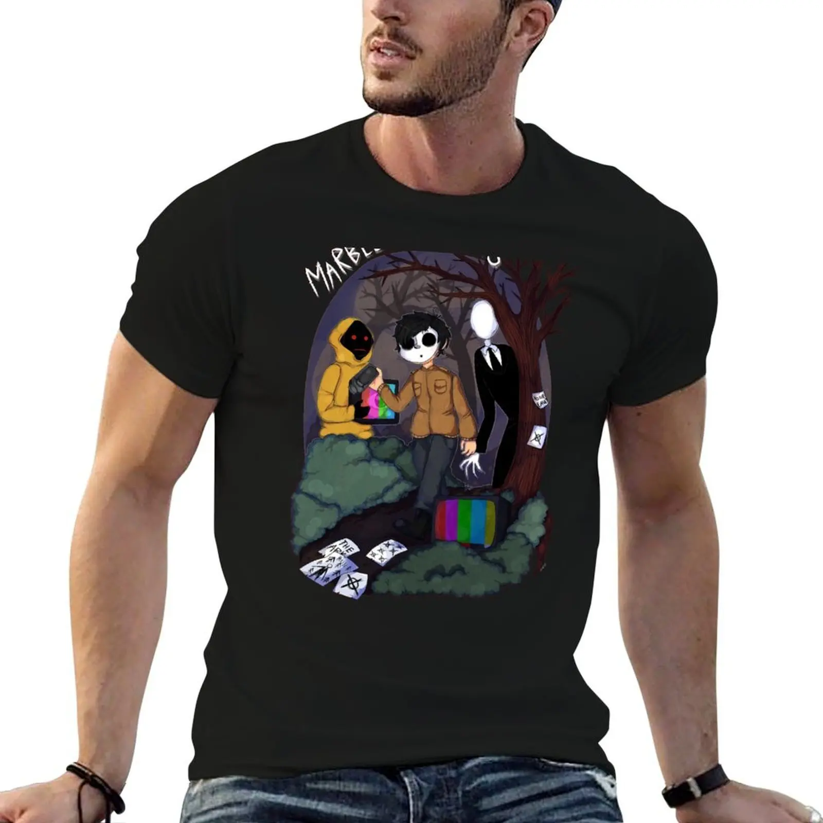 Class Marble Hornets 57,Class Marble Hornets 57, T-Shirt funny costumes summer tops T-shirts for men cotton
