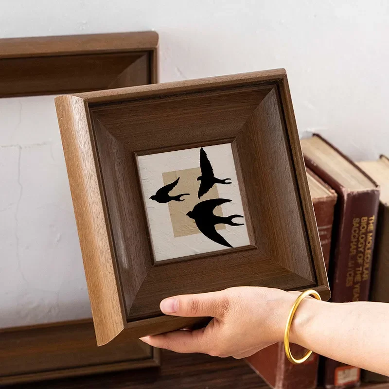 Vintage Solid Wood Picture Frame For Wall Decor  FOR A4  Oil Painting Frame With Classic Picture Frame Stand For Photo Decor
