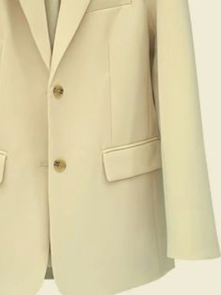 Blazer Donna Allentato Primavera Semplice All-match Basic Stile britannico Office Lady Casual Ulzzang Moda Chic Temperamento Ins Vintage