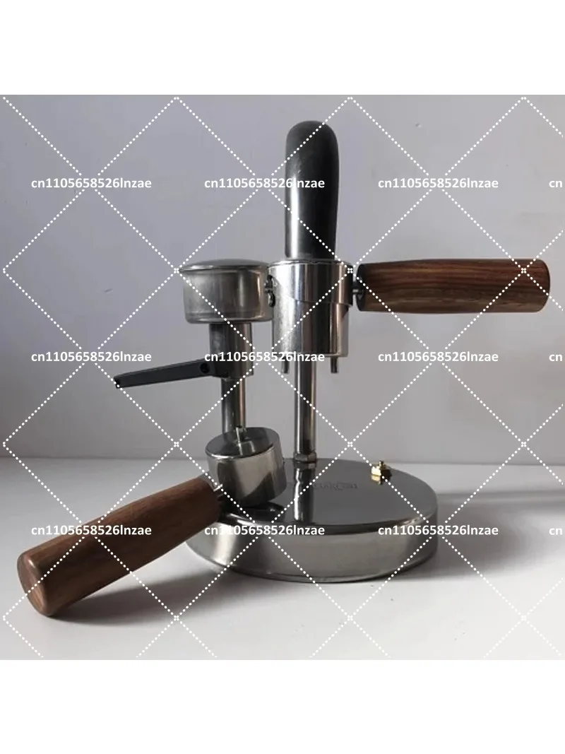 Stainless Steel Espresso Maker with Solid Wood Handle, Stove & Induction Compatible, 30-300ml