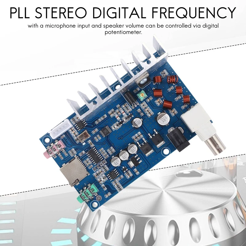 Assembled 0.5W-7W FM Transmitter Radio Station PLL Stereo Digital Frequency + Lcd Digital Display Adjustable Volume