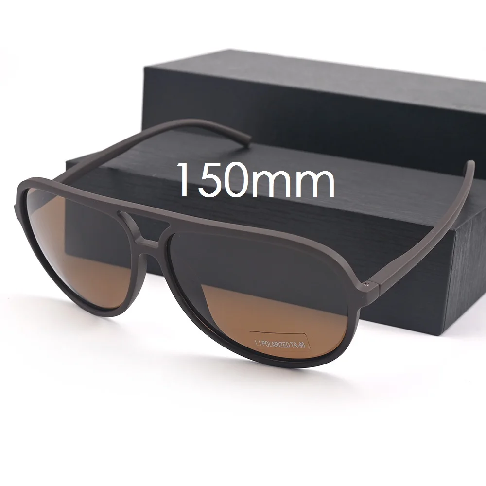 

Vazrobe 150mm Oversized Polarized Sunglasses Male TR90 Polarized Sun Glasses for Men Black Aviation Polaroid UV400 Ultralight