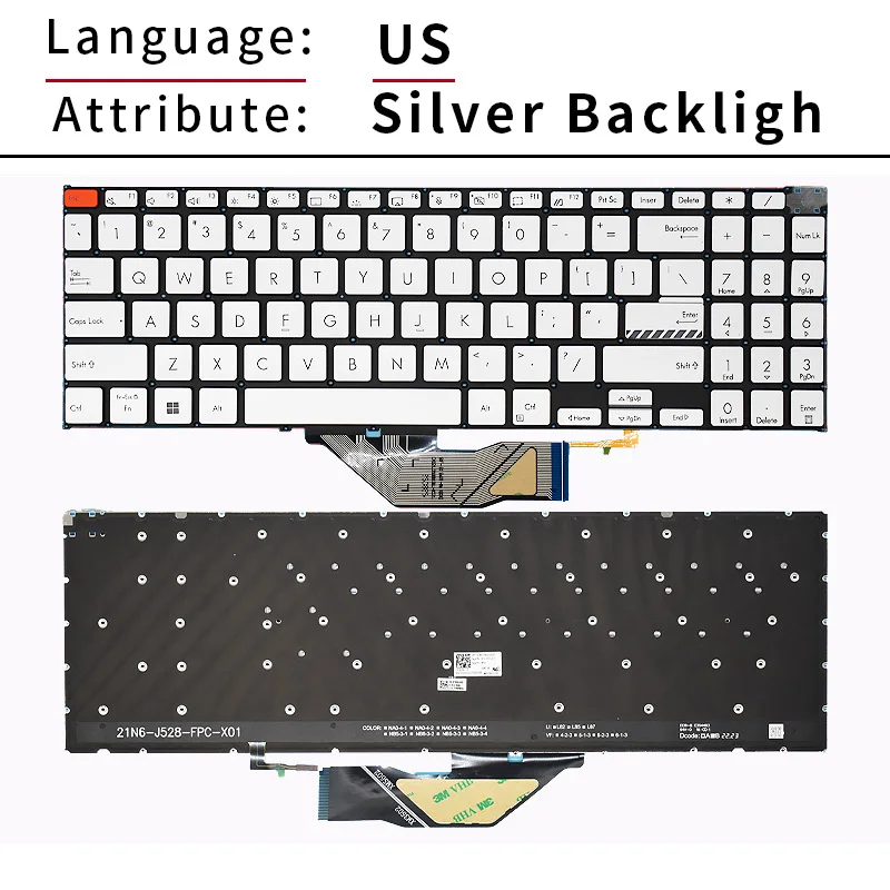 Replacement US/RU/UK Russian Backlit Keyboard For ASUS VivoBook S 16X K3502Z S5602 M5602 X5602 S3502 K5602 M3502/Z/Q/R /ZA