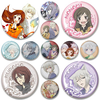 Round Enamel Brooches Anime Kamisama Love Kiss Pins Momozono Nanami Tomoe Cartoon Badge for Backpack Clothes Gift Accessory