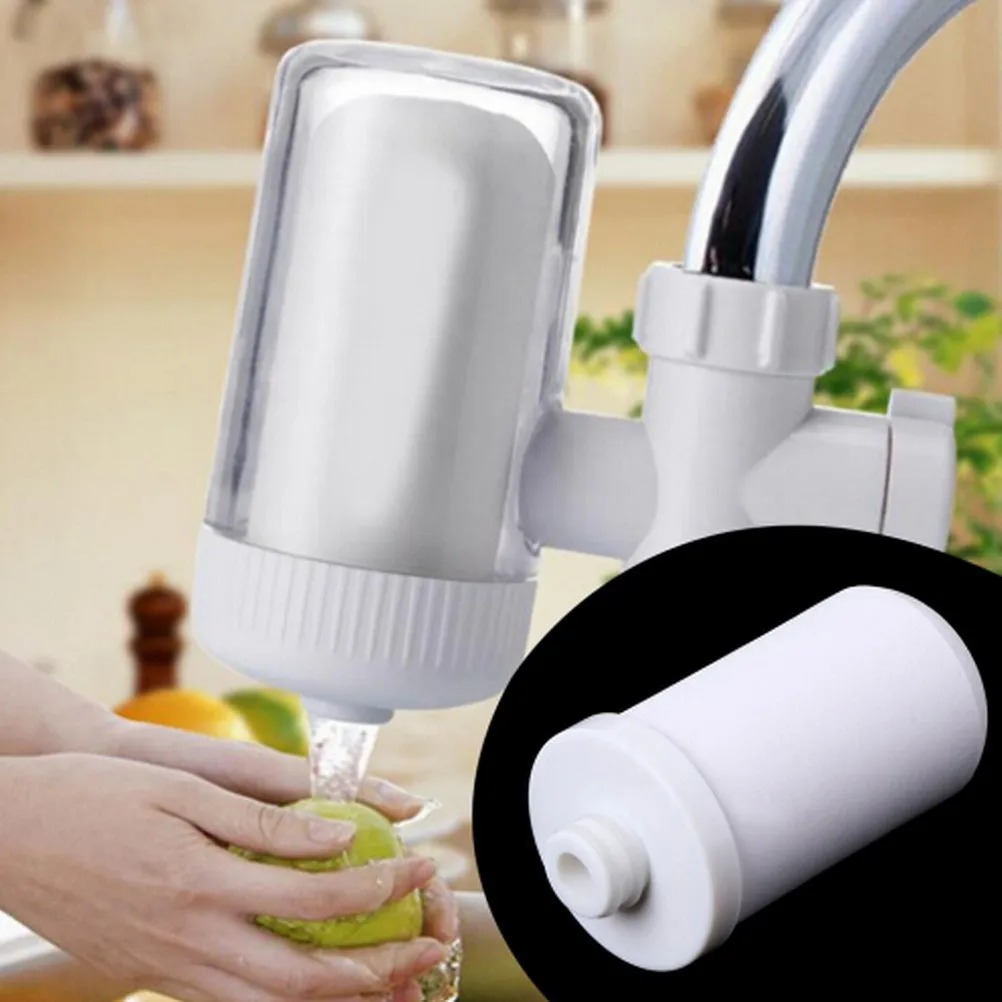 Kitchen Faucet Filter Ceramic White Faucet Mount Water Filter System Replacement Purifier Cartridge Home Kitchen