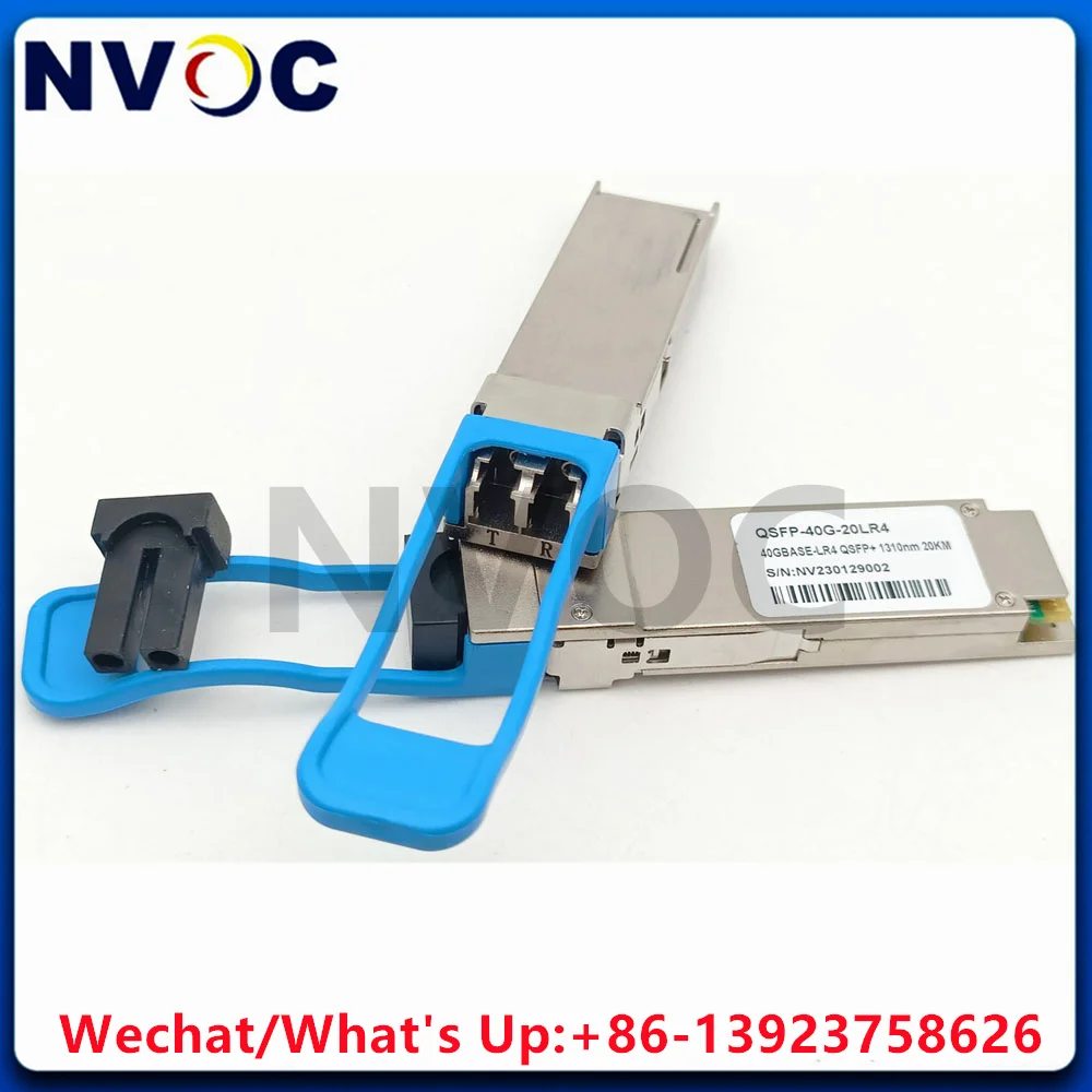 4Pcs QSFP 40G 1310nm Duplex LC 20KM Single Mode Module, 40GBASE-LR4 DOM SMF Fiber Optical Transceiver