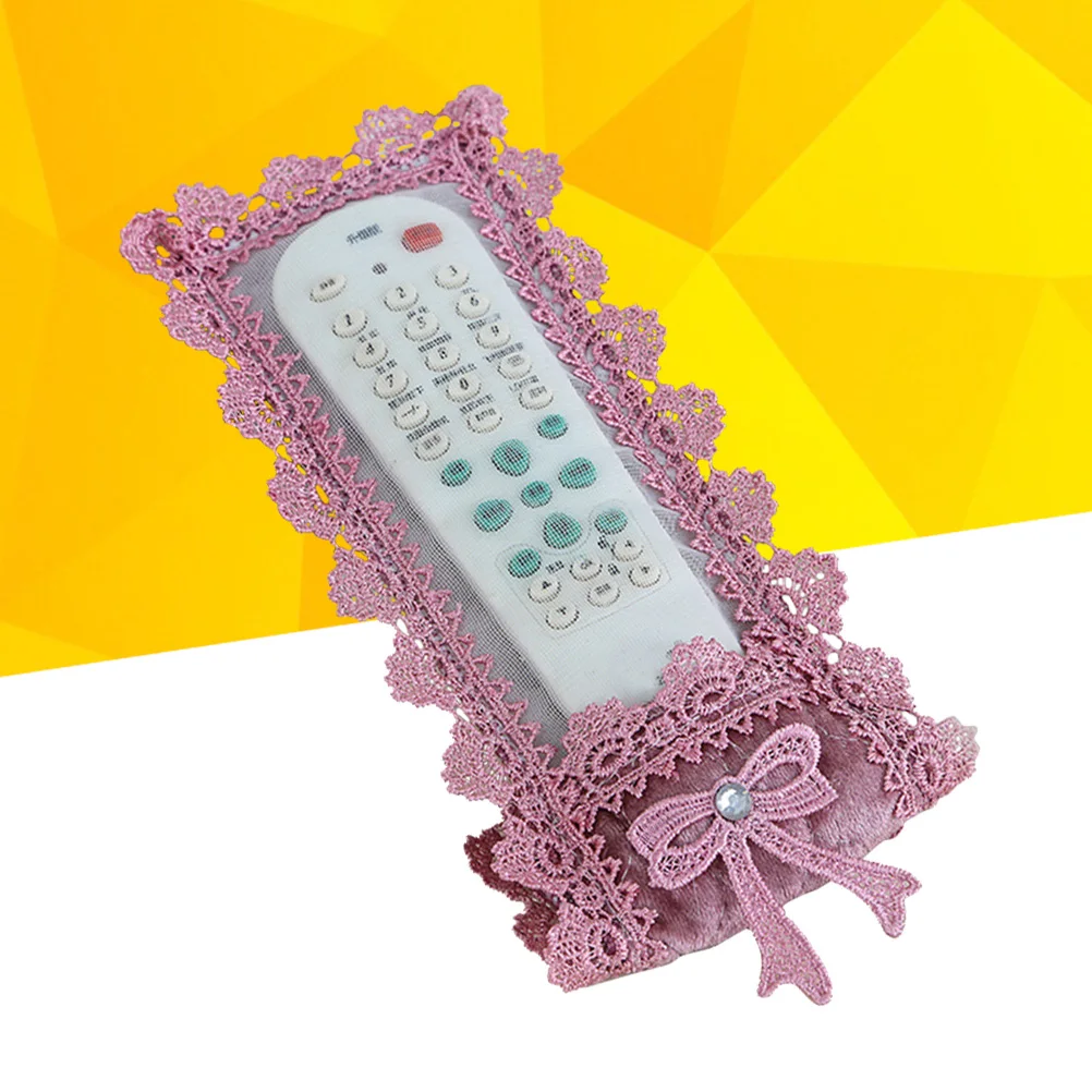 

Creative Beautiful European Style Lace Cover for Remote Control Purple Dust Scratch Resistant Cloth Case