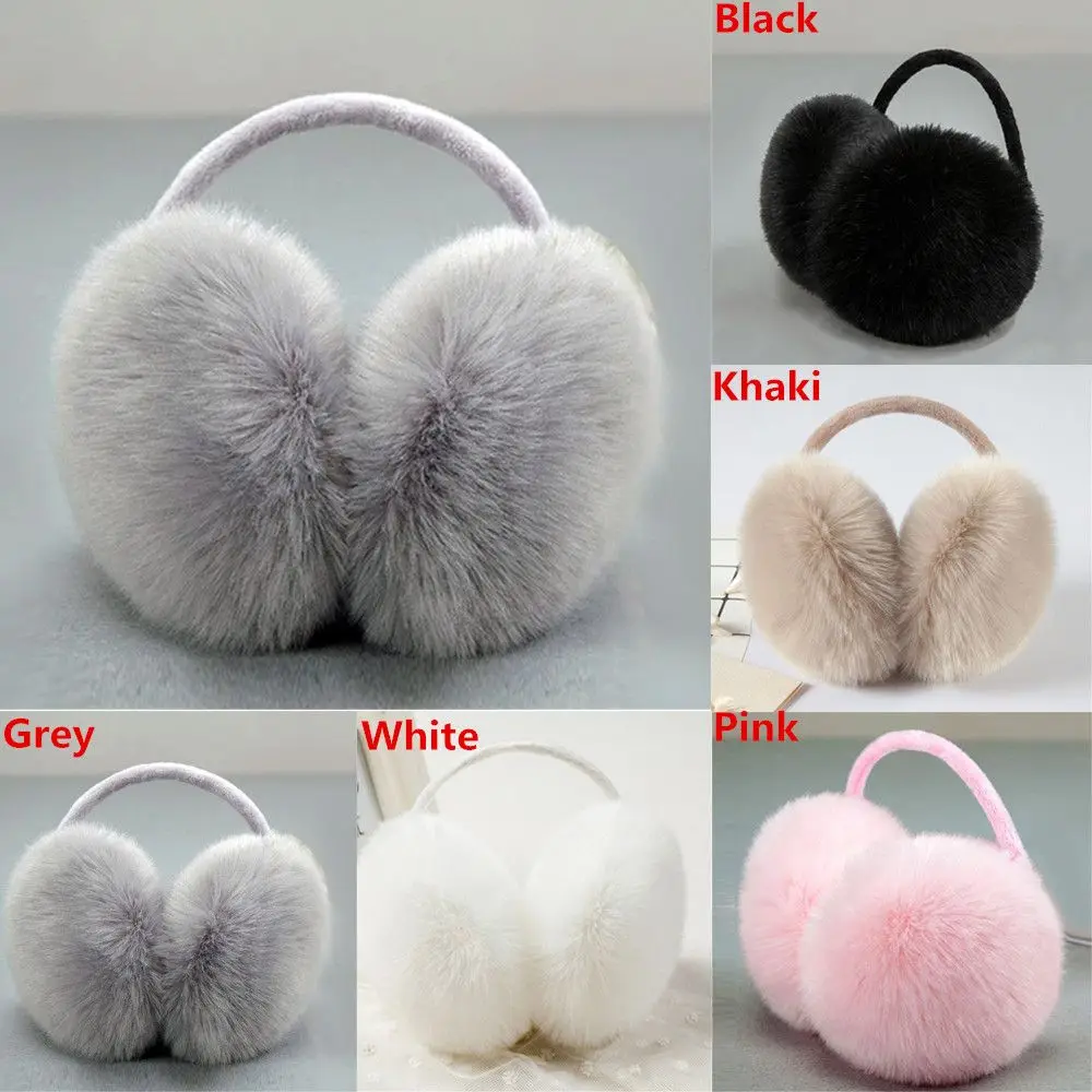 Multi-color Winter Ear Muffs Warm Earflaps Women Fluffy Cosy Earmuffs Plush Soft Ear Warmer Outdoor Cold Protection Ear Muffs