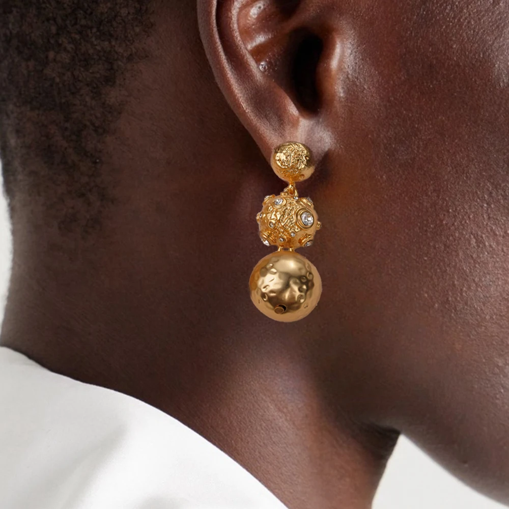 

High-end Long Earrings With An Ancient Irregular Circular Design For Banquets And Travel Accessories For Women