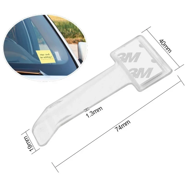Car Windshield Sticker 1/2/4/5/10PCS Plastic Car Styling Parking Ticket Holder Car Fastener Card Holder Mounting Fastener Organi image 4