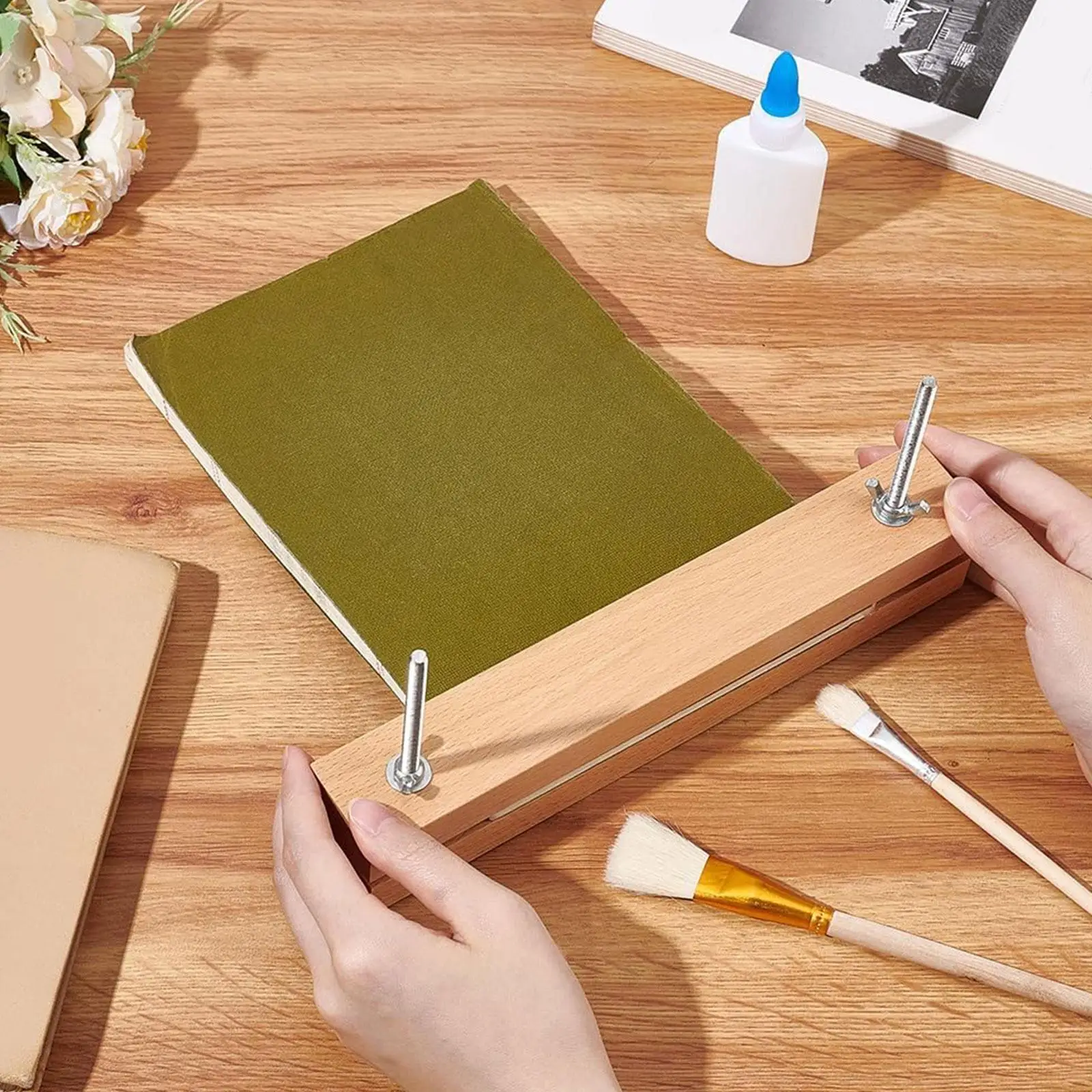 Book Press Bookbinding Book Binding Press Sturdy Book Binding Machine Hand Tool for Desktop Ticket Marking Tags Cardboard