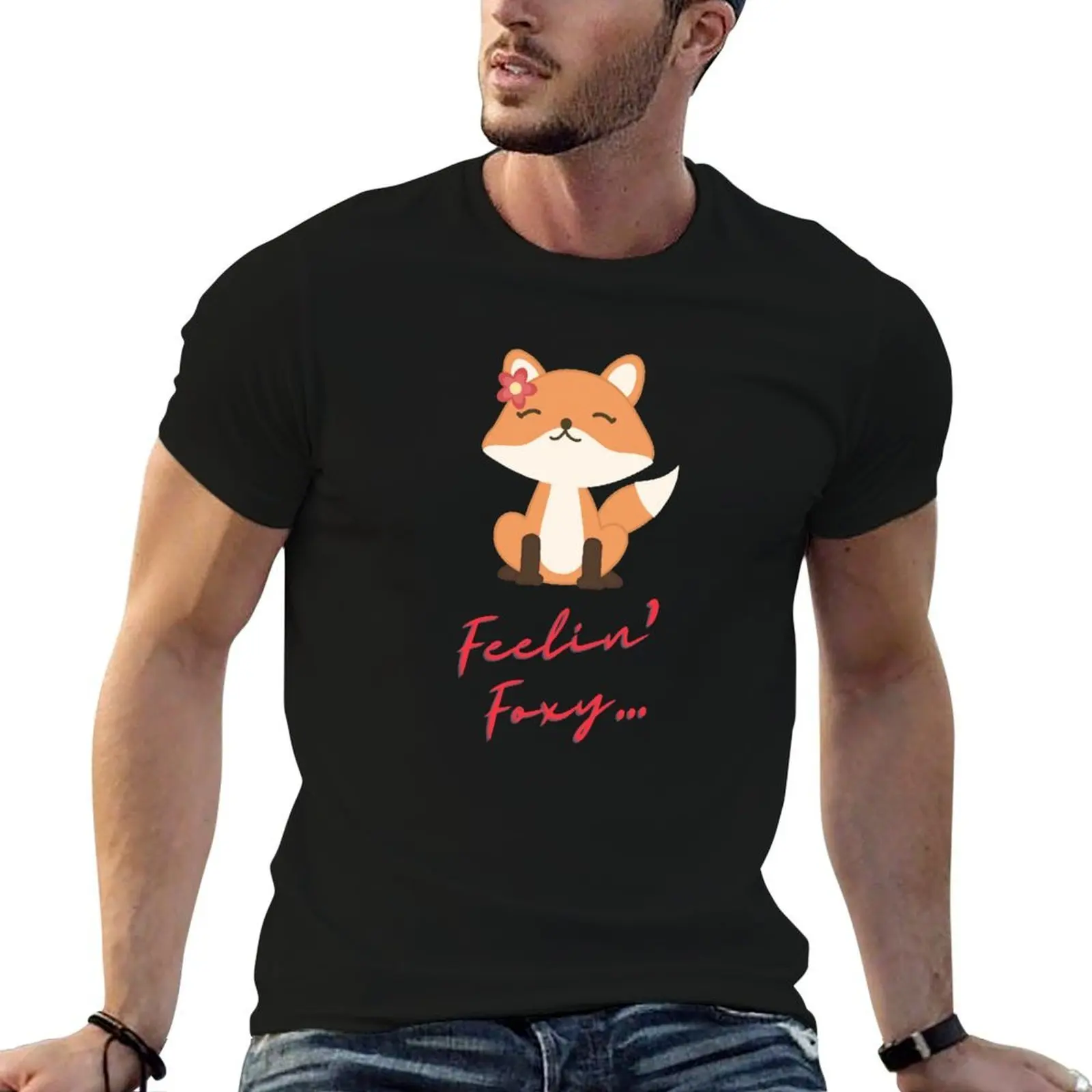 

Feelin Foxy - Cute Fox Pup T-Shirt man tshirt t shirts for man pack cotton T-Shirt