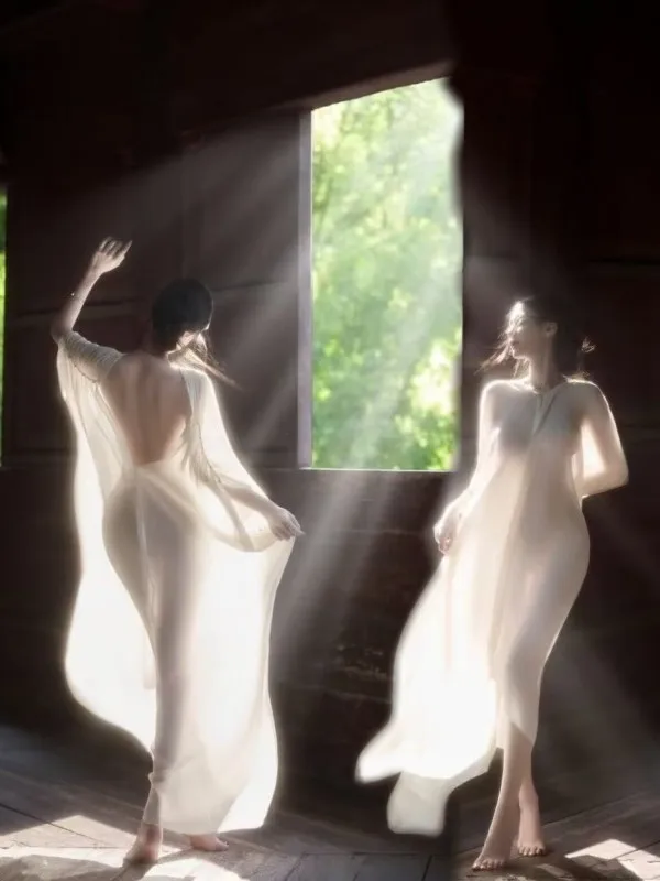 

New Chinese Style Zen Dress Evening Gown Women's Modified Hanfu Ancient Style Long Skirt Wedding Dress Studio Photography