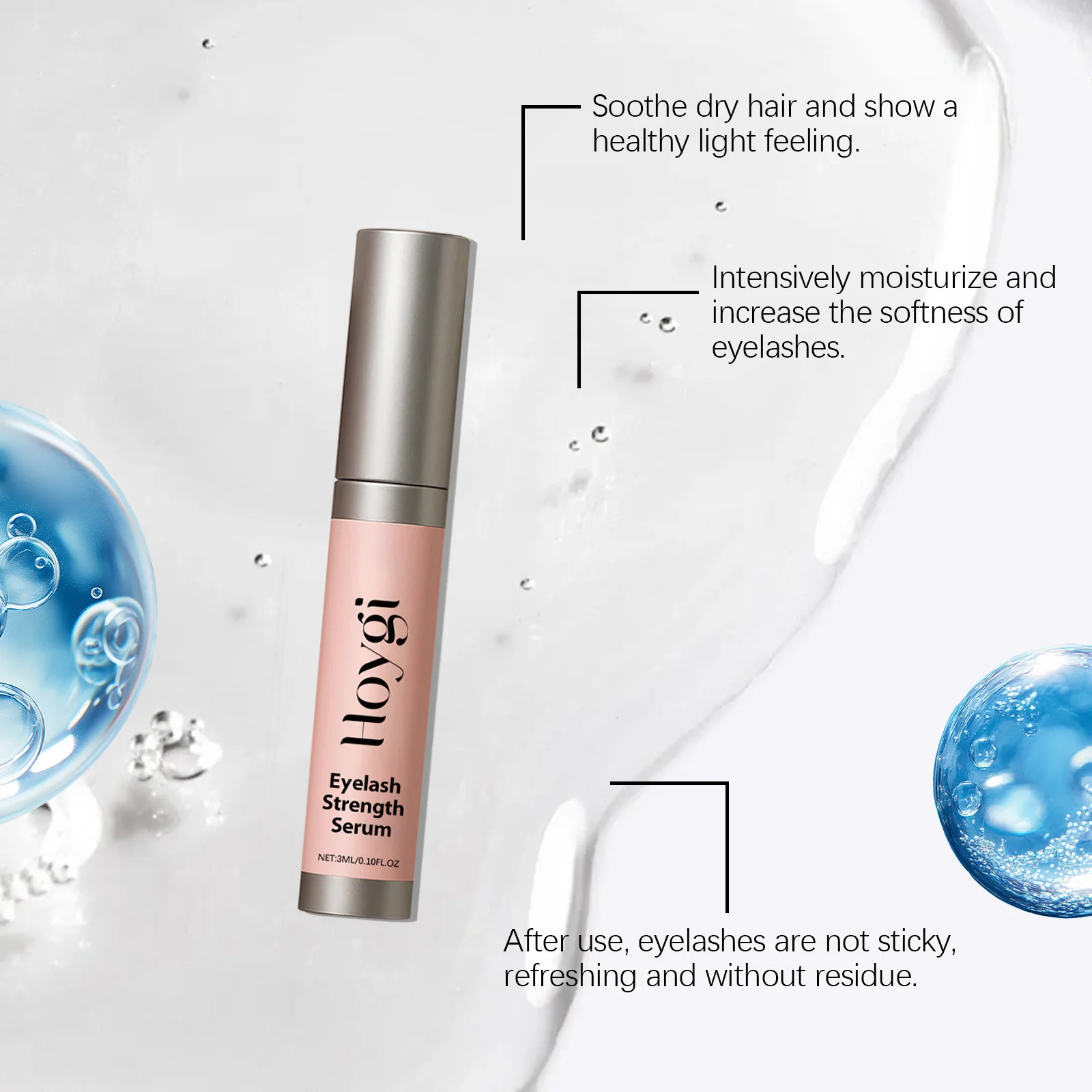 le ciglia ricce nere jet nutrizionali liquide non sono facili da prendere di ciglia più lunghe e più spesse, cura degli occhi, trucco