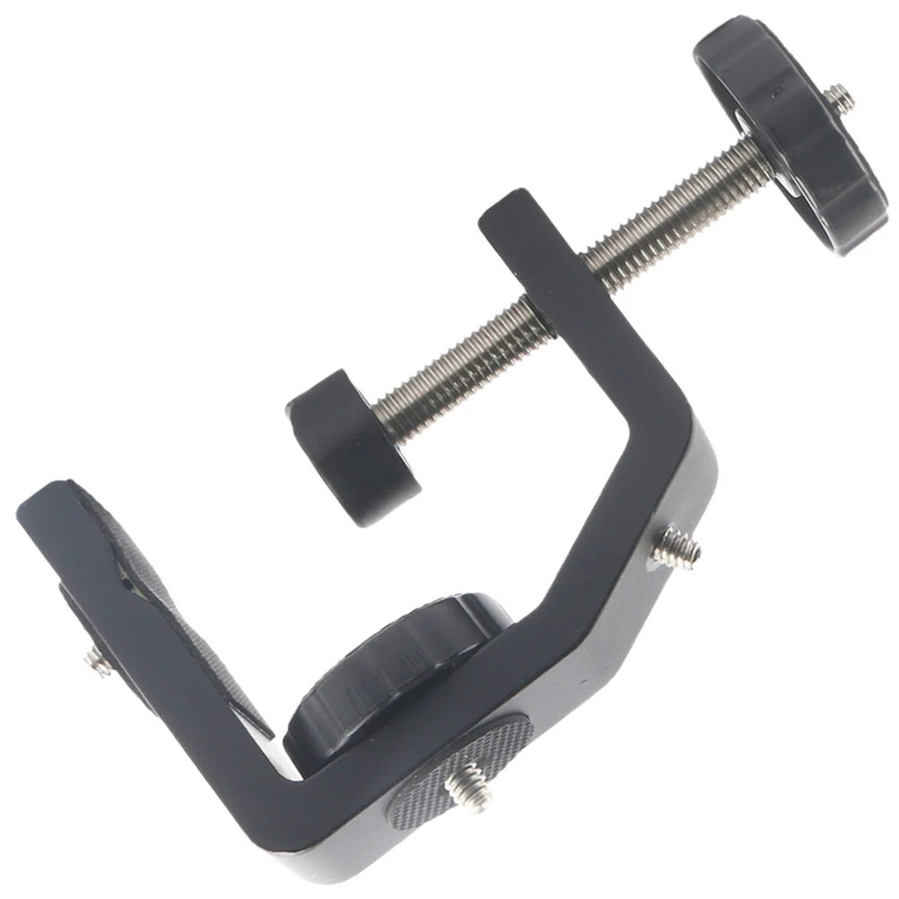 

Aluminum Alloy Desktop Microphone Stand Black Durable Table Mount Clamp Desk Lamp VersatileBracket AdjustableScrew HomeSupplies