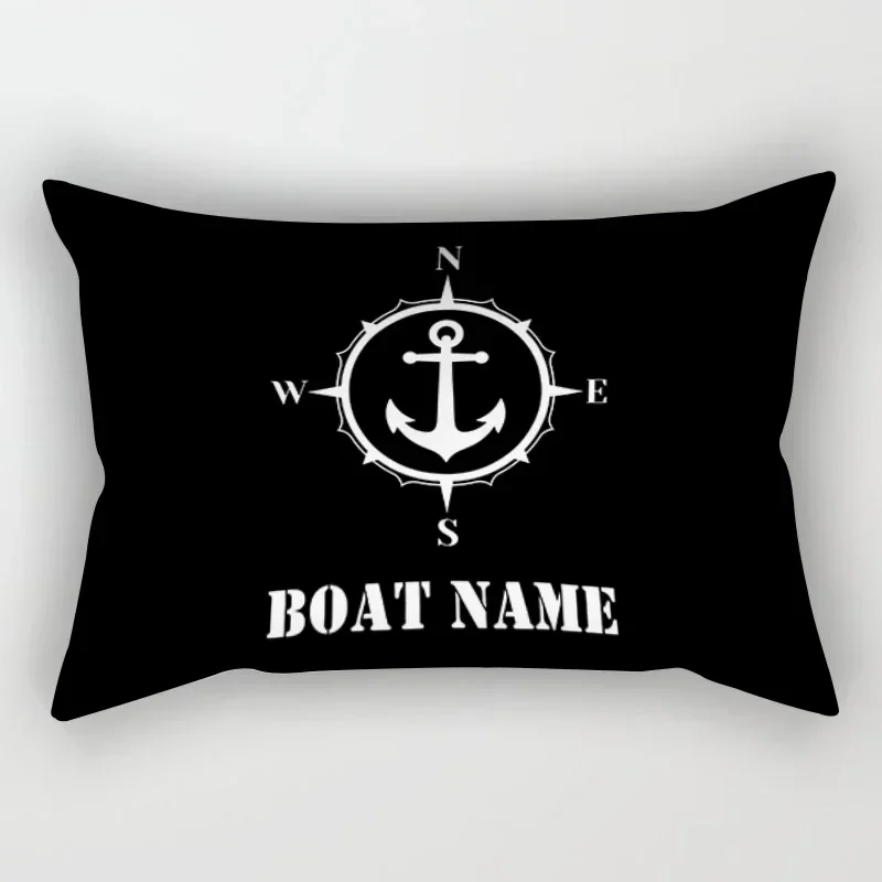 Black Nautical Decoration Home Decoration Lumbar Pillow Cover 30*50 Sofa Decoration Cushion Cover 40*60 Customizable